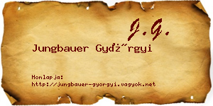 Jungbauer Györgyi névjegykártya